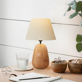 Opviq Lámpara de mesa de madera Beige